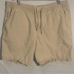 Patagonia Shorts Mens L Beige Chino Drawstring Elastic Waist Golf Athletic Wear